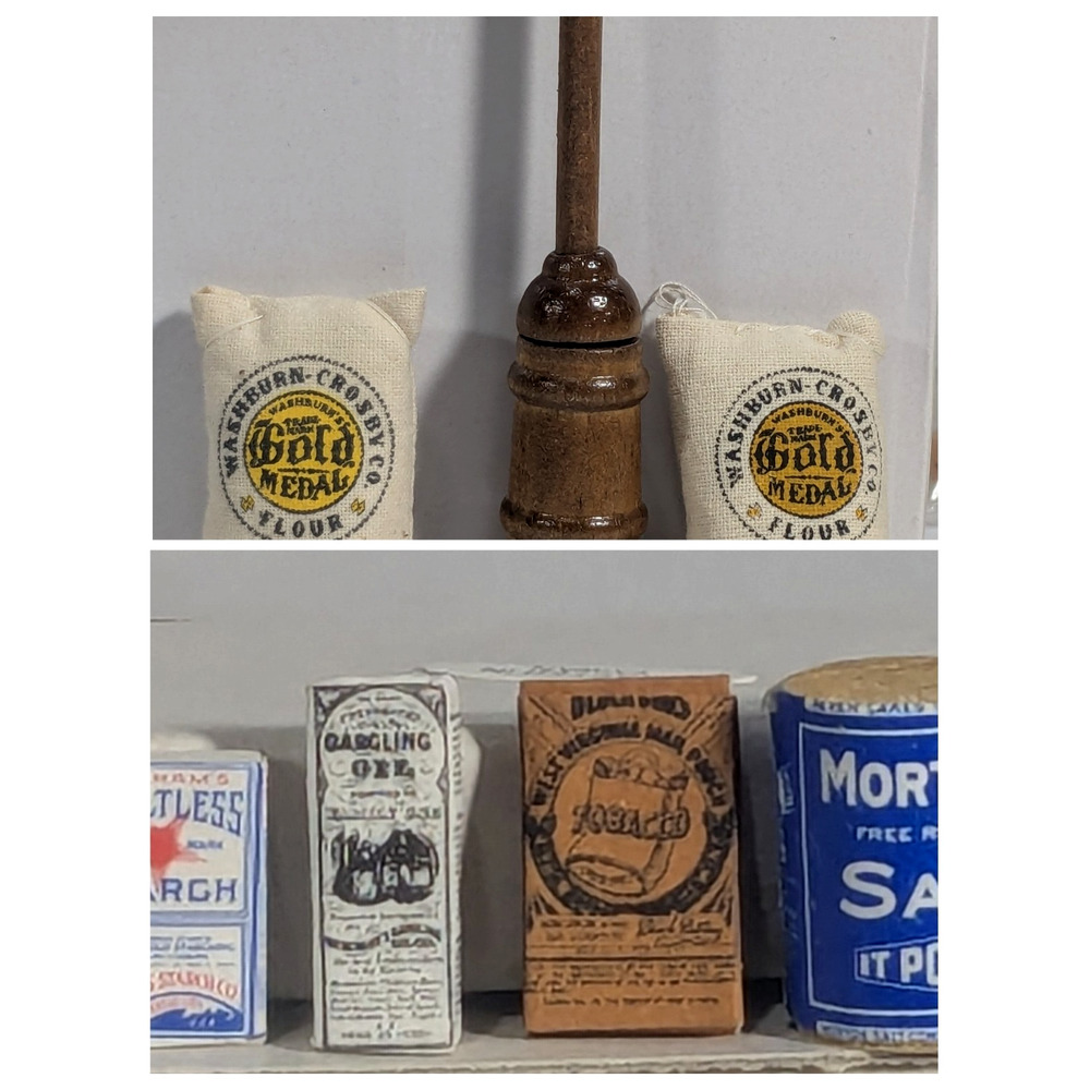 Franklin Mint american country store miniature butter churn morton salt vtg 1984